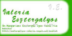 valeria esztergalyos business card